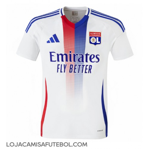 Camisa de Futebol Olympique Lyonnais Equipamento Principal 2024-25 Manga Curta